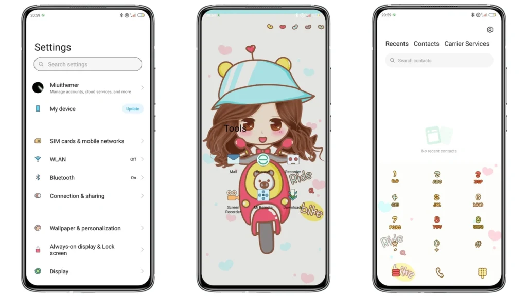 Cartoon BikeIz V13 MIUI Theme