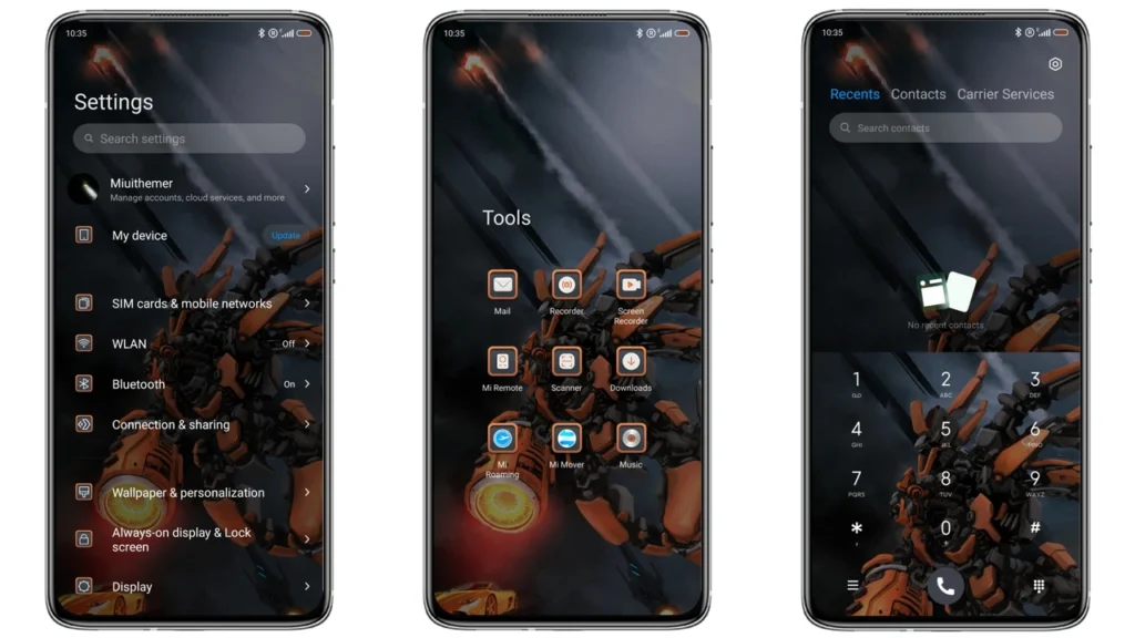 Mecha Warrior MIUI Theme