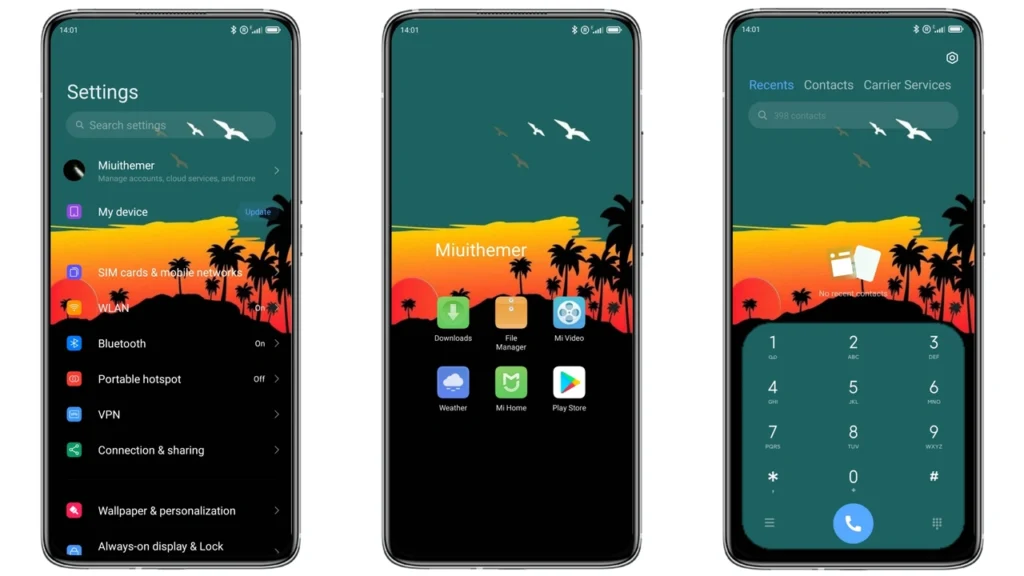 Sunset Minimal MIUI Theme