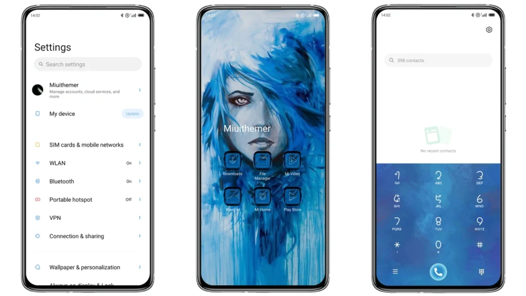 UI BLUE IZ V13 MIUI Theme