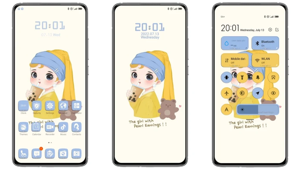 With PearL Earring MIUI Theme