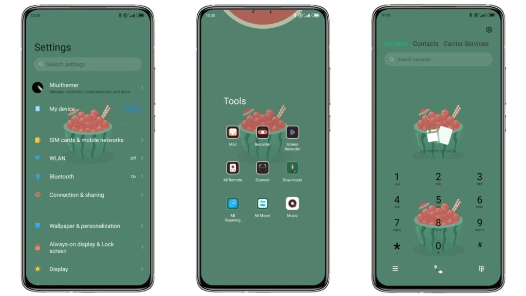 play watermelon MIUI Theme