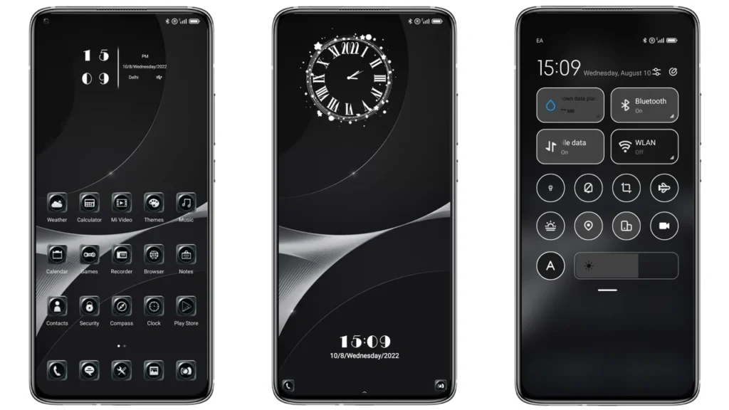 Black UI IZ V13 MIUI Theme