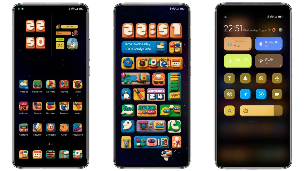 Clay ControlCenter MIUI Theme