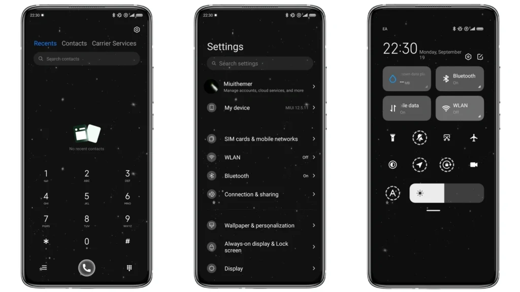 Dark calm waves Theme