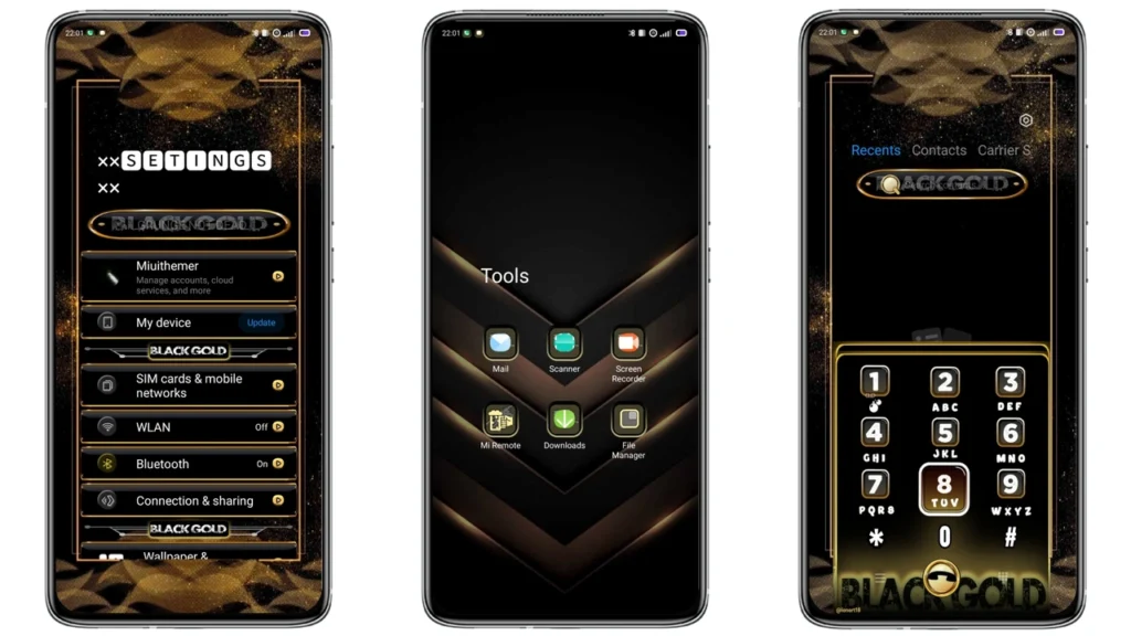 GOLDEN BLVCK V12.5 MIUI Theme