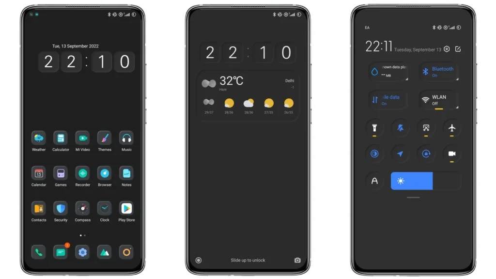 Today black v13 Theme