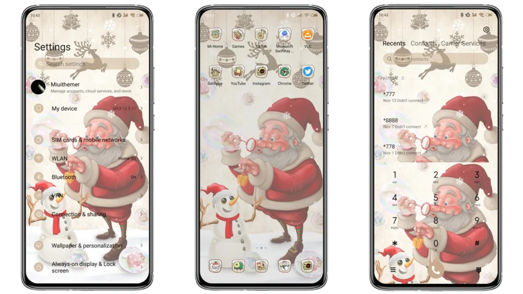 Bubble Christmas Theme