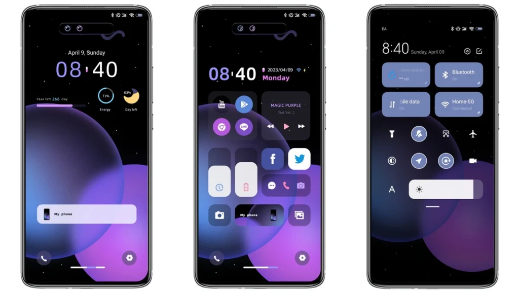 Magic Purple MIUI Theme