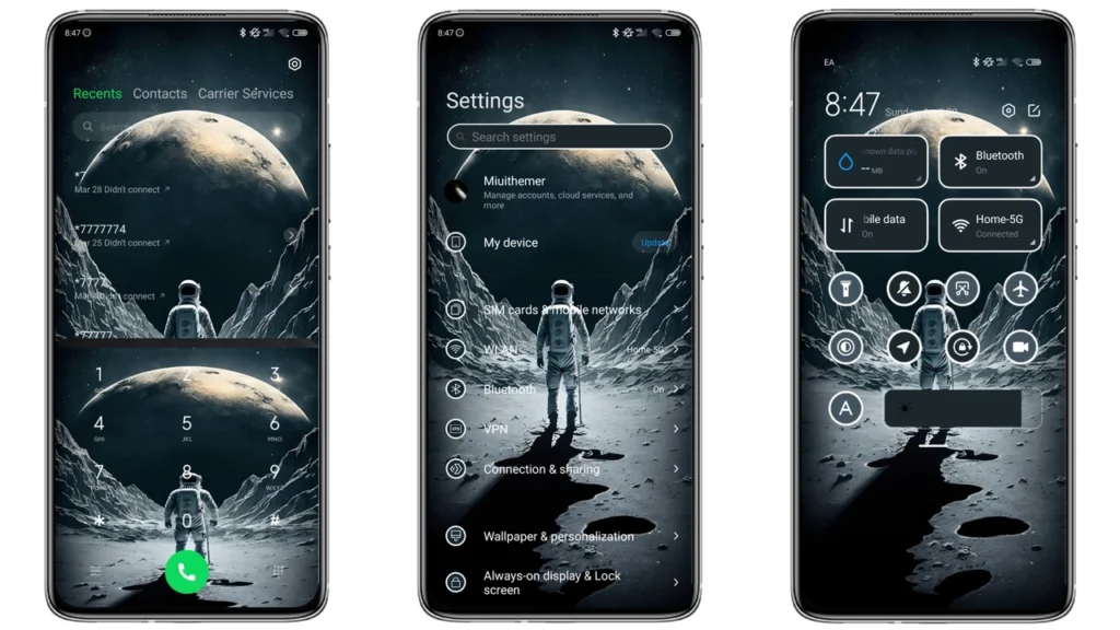 Space Yen M14 MIUI Theme