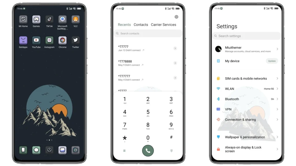Mountain and Night MIUI Theme