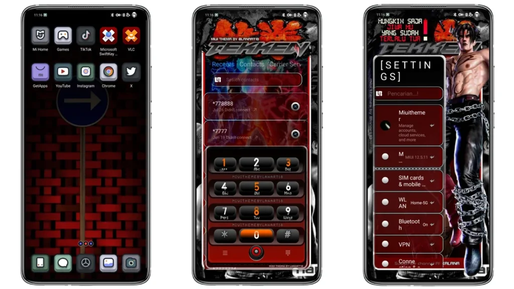 DVRK TEKKEN MIUI Theme