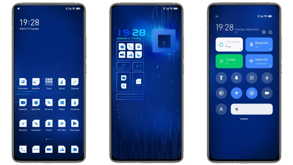 Deep Blue Heart MIUI Theme