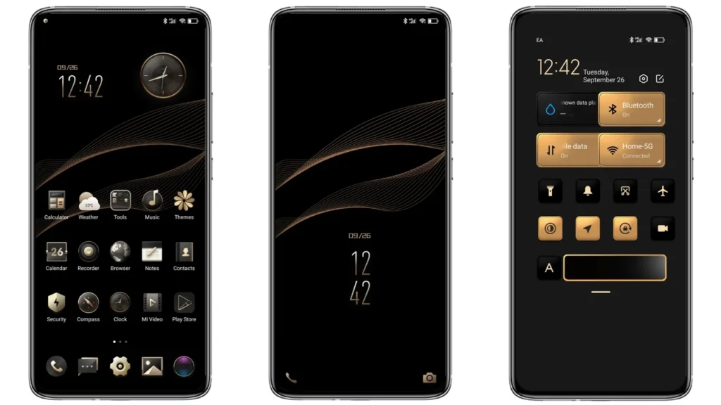 Golden Dark MIUI Theme