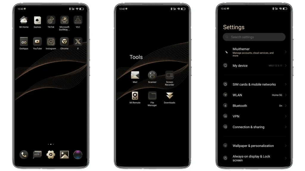 Golden Dark MIUI Theme