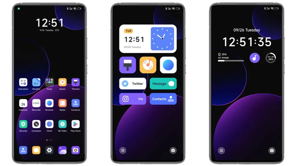 Round Purple MIUI Theme