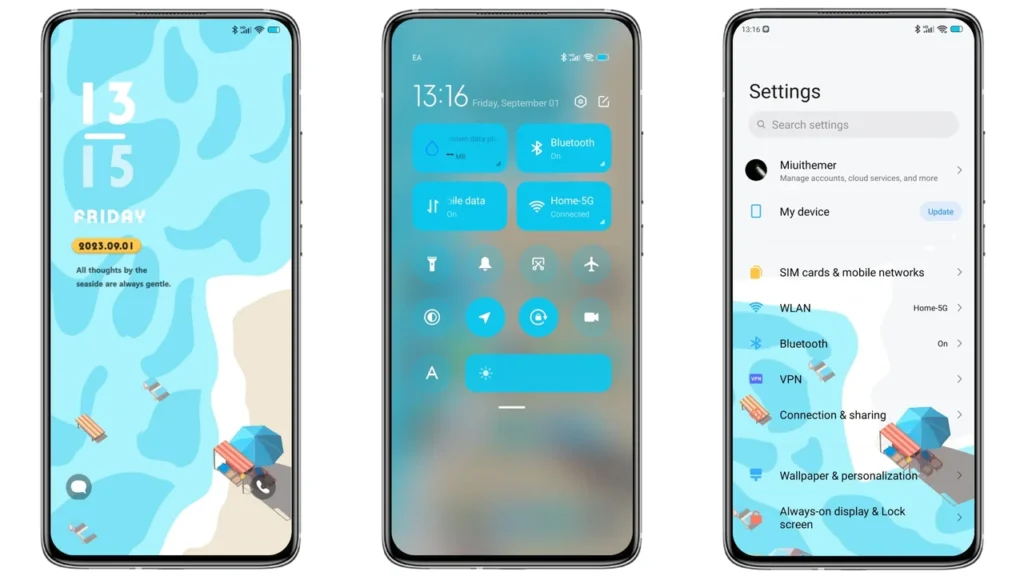 Summer coast MIUI Theme