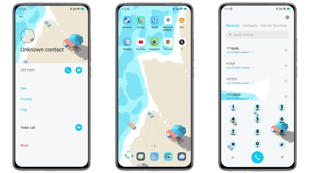 Summer coast MIUI Theme