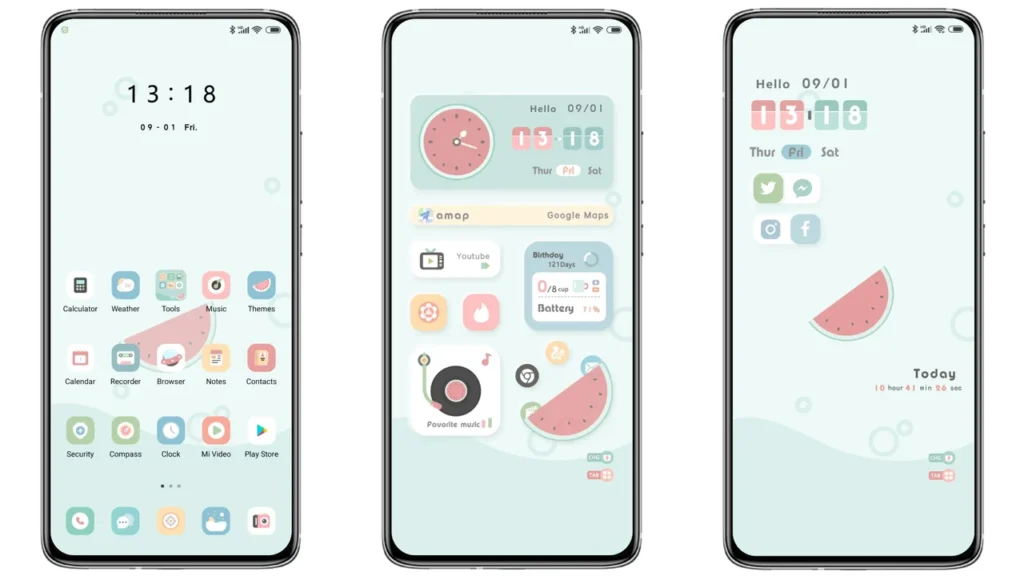 Summer watermelon MIUI Theme