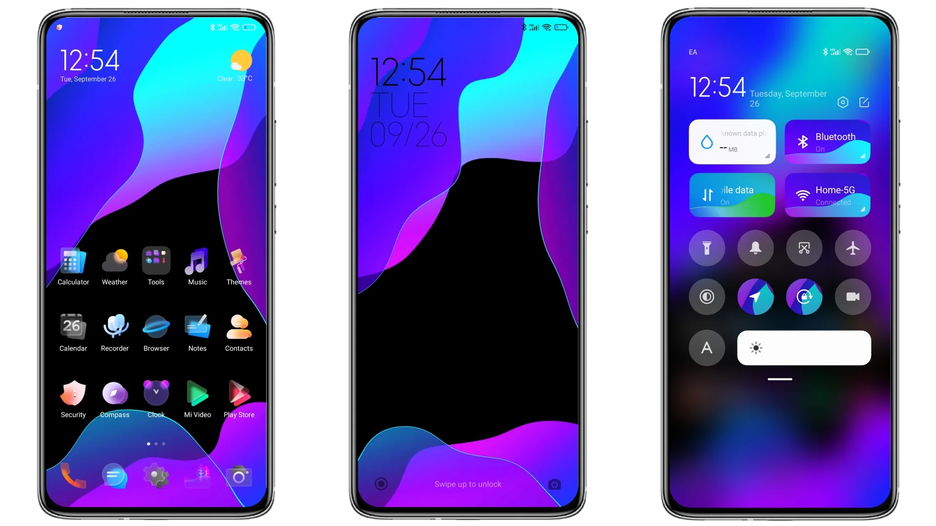 Charming aurora MIUI theme Spectrum for Xiaomi and Redmi phones MIUI