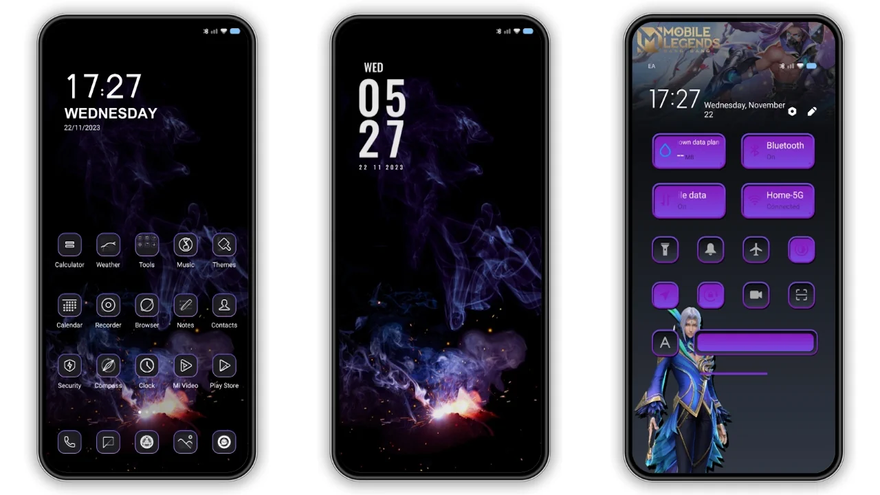 Smoking Redmi Dark Smoke MIUI theme for Xiaomi and Redmi phones - MIUI Themer