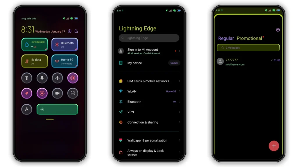 Lightning Edge HyperOS and MIUI Theme