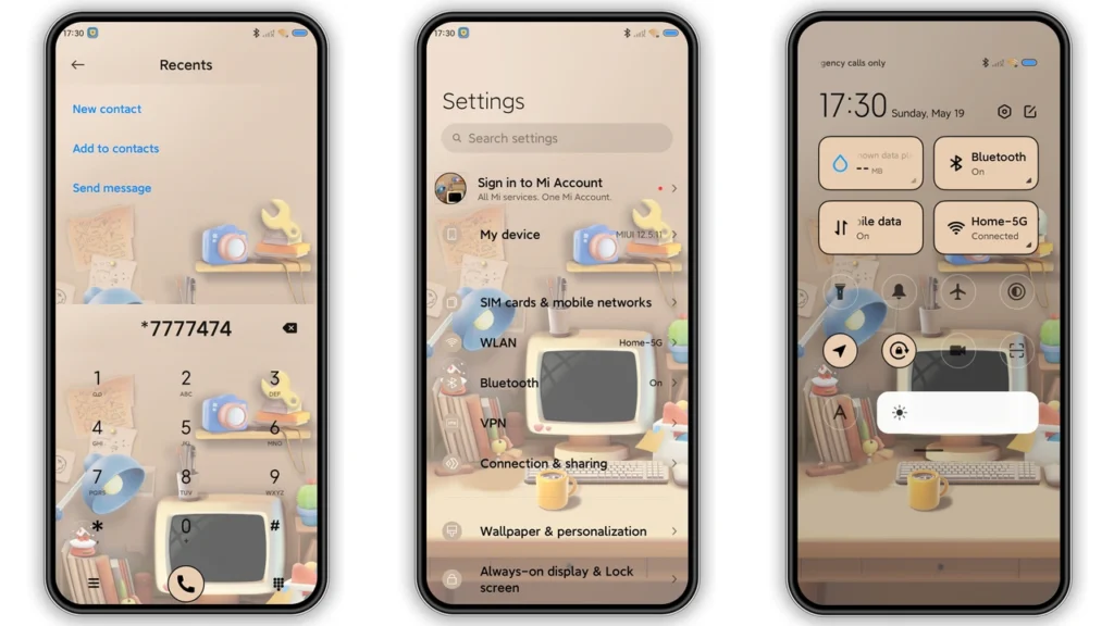 3D desktop HyperOS and MIUI Theme