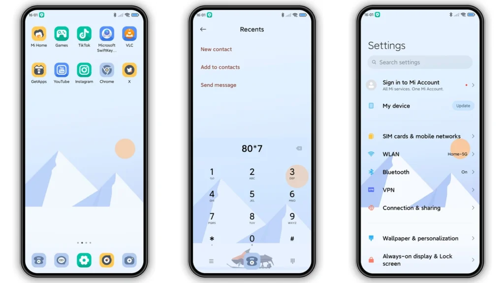 Winter snowfield HyperOS and MIUI Theme