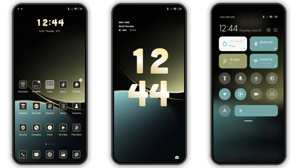 Blue Gold MIUI Theme