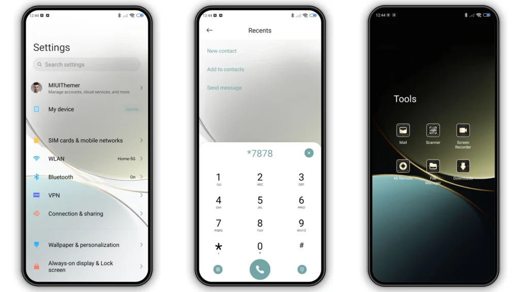 Blue Gold MIUI Theme