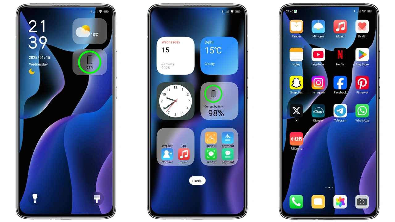 Blue MOD HyperOS Theme: Bold Ocean Look for Xiaomi & Redmi