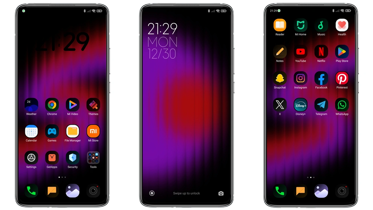 FillDark02 HyperOS Theme Review: Dark Red‑Purple Look for Xiaomi & Redmi