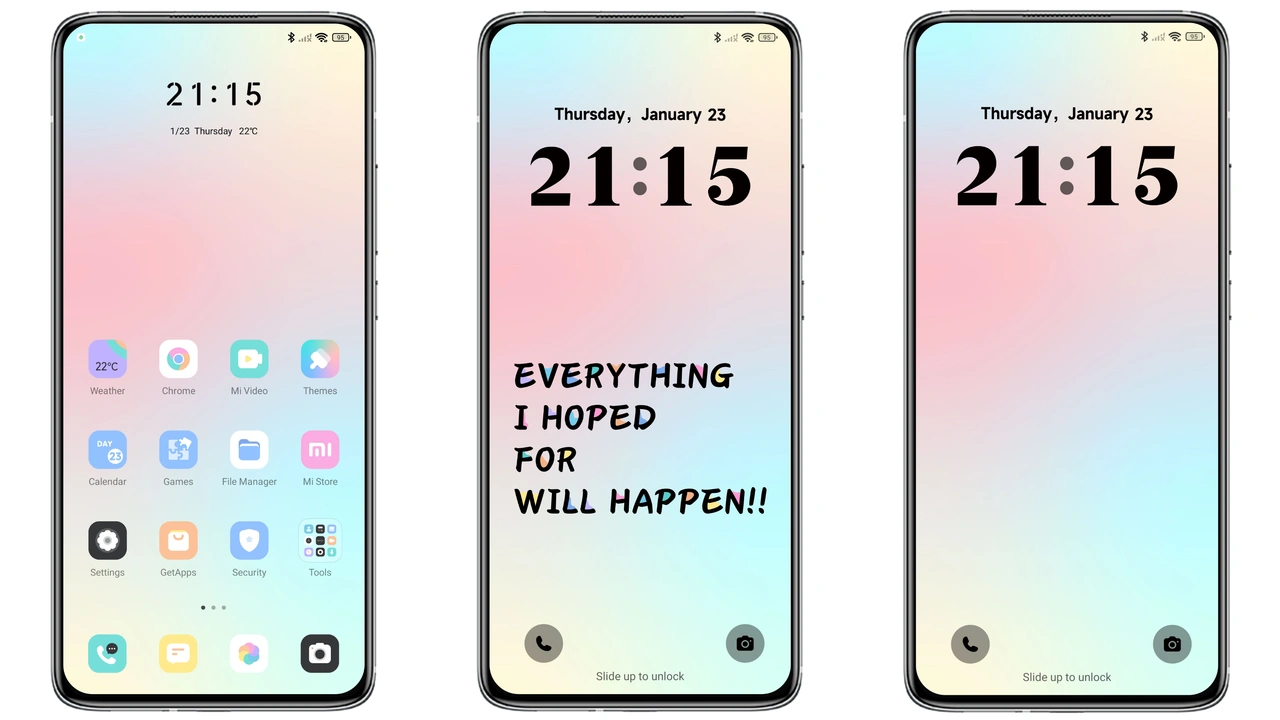 Wish Fulfillment HyperOS Theme: Bright Gradient Look for Xiaomi & Redmi