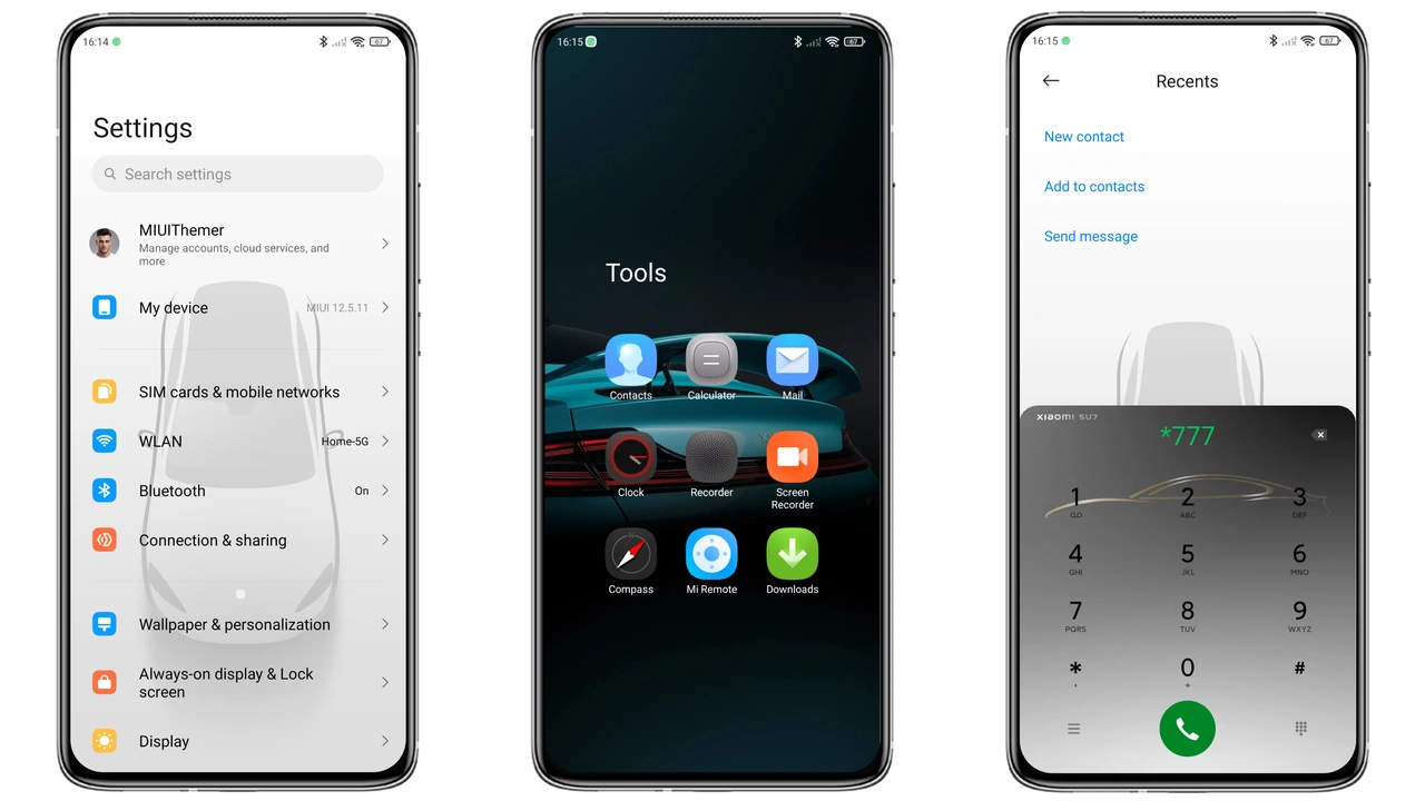 Xiaomi SU7 HyperOS Theme Review: Bold Black Sport Look preview 2