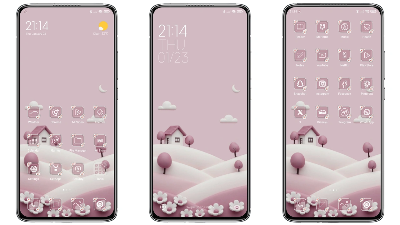 Pink Hills HyperOS Theme Review: Fresh Look for Xiaomi & Redmi