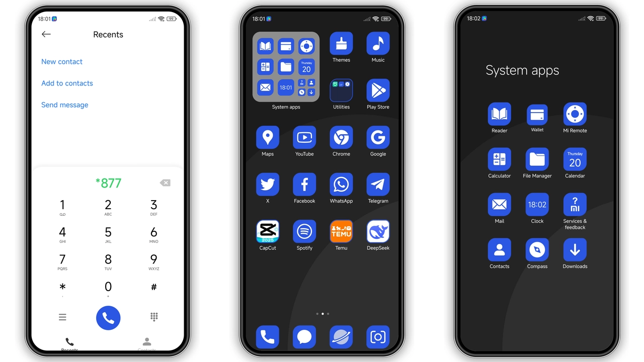 Blue Color HyperOS Theme for Xiaomi & Redmi: Fresh Look, Simple Install preview 2