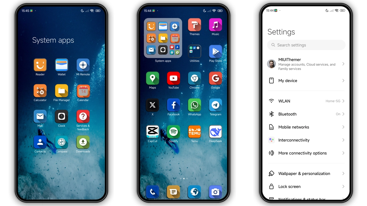 Deep v15 HyperOS Theme Review: Oceanic Dark Look for Xiaomi & Redmi preview 2