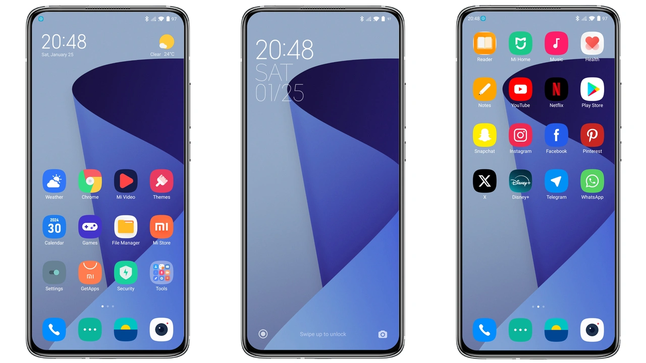 Flat Pebble HyperOS Theme Review – Fresh Blue Minimalism for Xiaomi Phones