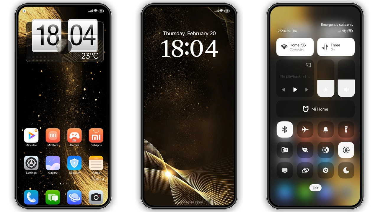 Golden Dust HyperOS Theme Review: Dark Gold Elegance for Xiaomi & Redmi