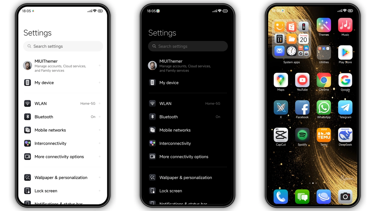Golden Dust HyperOS Theme Review: Dark Gold Elegance for Xiaomi & Redmi preview 2