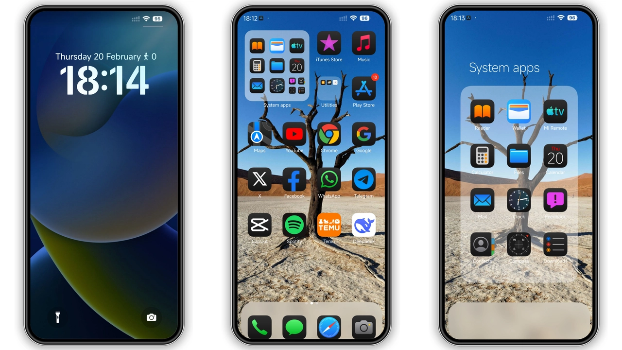 iOS‑Inspired Dark HyperOS Theme for Xiaomi & Redmi Phones
