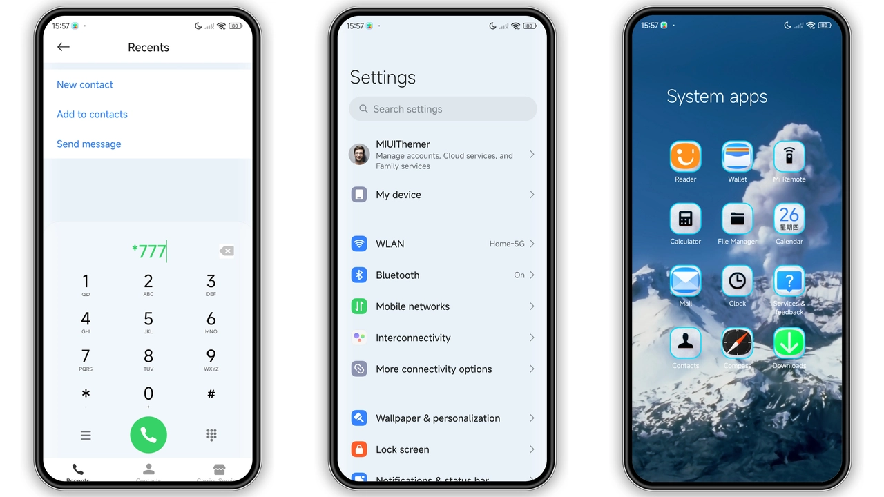 Volcano Snow HyperOS Theme Brings Frosty Peaks to Xiaomi & Redmi preview 2