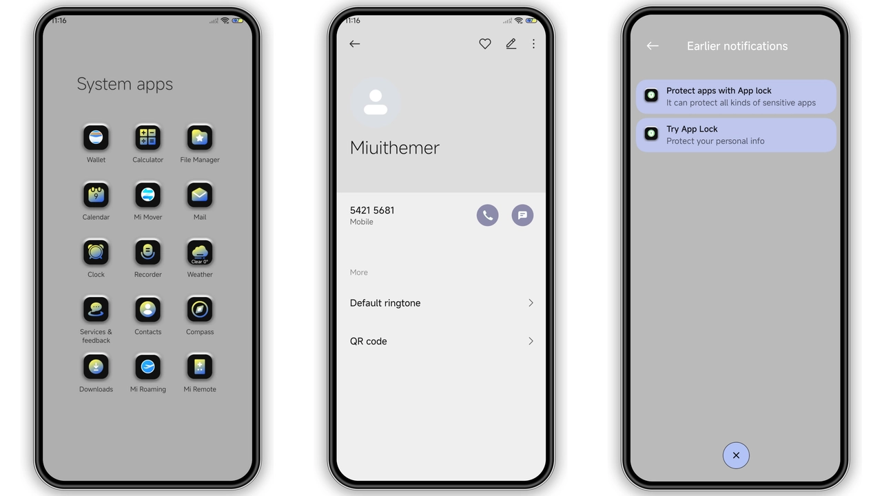 Black‑White Minimalist HyperOS Theme for Xiaomi & Redmi preview 3