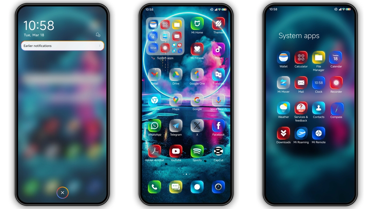 Jiyan Neon HyperOS Theme Review: Bold Glow for Xiaomi & Redmi preview 2