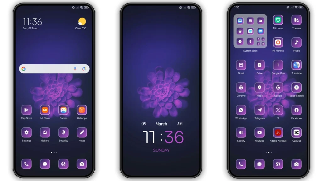 Purple Glow HyperOS Theme