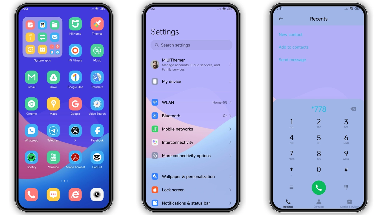 Colorful World HyperOS Theme Review – Bold Blues, Purples & Dynamic Locks preview 2