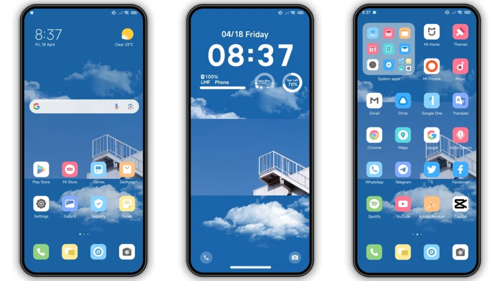 Blue Sky HyperOS Theme