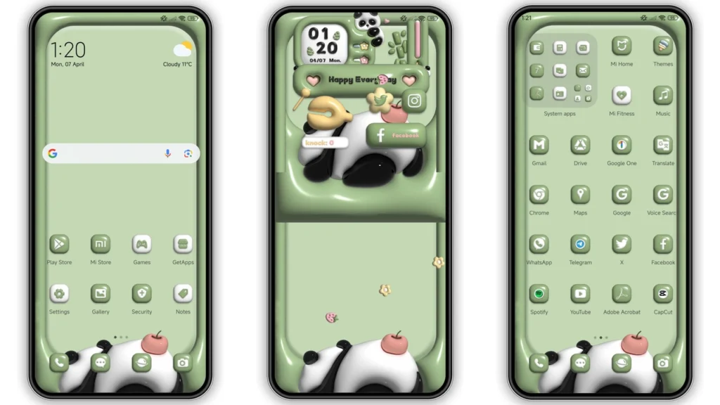 Cute bloated panda HyperOS Theme