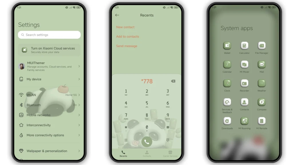 Cute bloated panda HyperOS Theme
