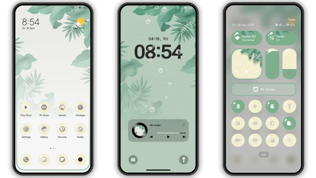 Light green HyperOS Theme